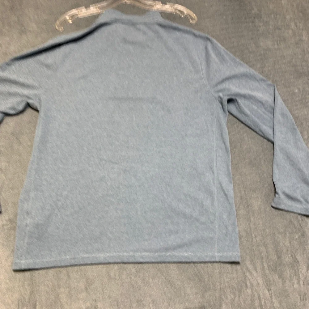 J.Crew Performance Sweater Men Large Blue Quarter Zip Pullover Outdoor Mock Neck